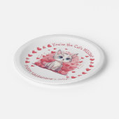 Sie sind das "Meow Small Kid's Class Valentine" de Pappteller (Schrägansicht)