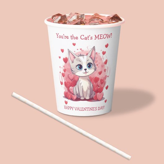Sie sind das Meow Valentine der Katze Pappbecher