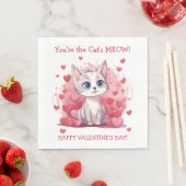 Sie sind das Meow Valentine der Katze Serviette (Beispiel)