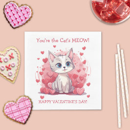 Sie sind das Meow Valentine der Katze Serviette
