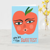 SIE SIND DAS Niedlichste Whimsical Apfelfrucht Karte (Gelbe Blume)