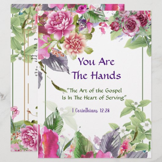 Sie sind das Personalisierte Papier der Hände (Vorne/Hinten)