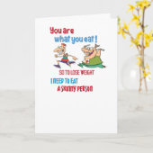 Sie sind das, was Sie essen - Funny Design Karte (Gelbe Blume)