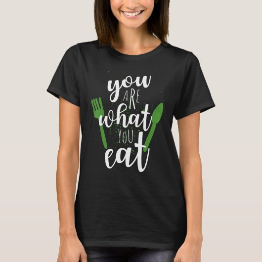 Sie sind das, was Sie essen für Veganer Pflanze ba T-Shirt (Vorderseite)