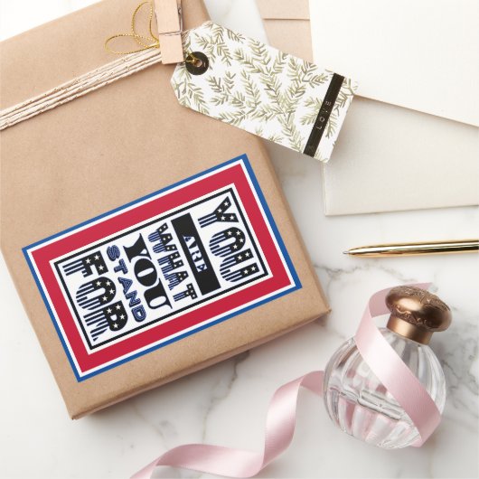 Sie sind das, wofür Sie stehen Rechteckiger Aufkleber (Schenken)