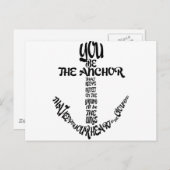Sie sind der Anker Postkarte (Vorne/Hinten)