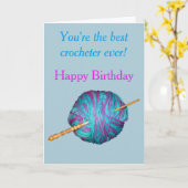 Sie sind der beste crocheter überhaupt Geburtstag Karte (Gelbe Blume)