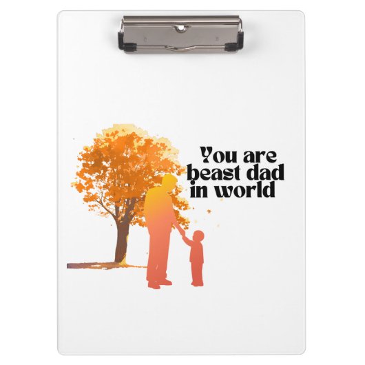 Sie sind der beste Vater der Welt - Herzlicher Typ Klemmbrett (Vorderseite)