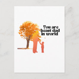 Sie sind der beste Vater der Welt - Herzlicher Typ Postkarte