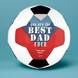 Sie sind der beste Vater Red Blue Pattern Vatertag Fußball
