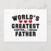 Sie sind der beste Vaterglückstag 2024 Postkarte (Vorderseite)