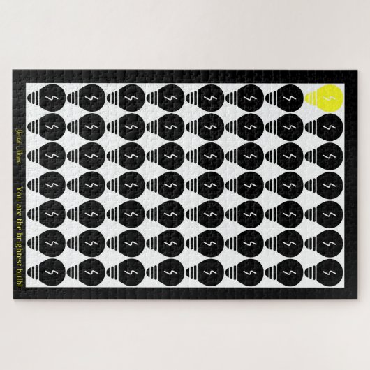 Sie sind der Brighteste Bulb individuell anpassbar Puzzle (Horizontal)
