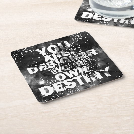 Sie sind der Designer Ihres eigenen Schicksals Rechteckiger Pappuntersetzer (angewinkelt)