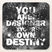 Sie sind der Designer Ihres eigenen Schicksals Rechteckiger Pappuntersetzer (Vorderseite)