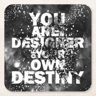 Sie sind der Designer Ihres eigenen Schicksals Rechteckiger Pappuntersetzer