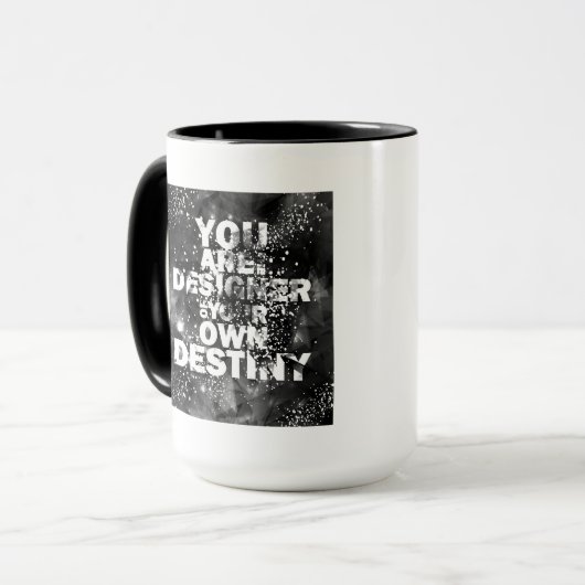 Sie sind der Designer Ihres eigenen Schicksals Tasse (Vorderseite Links)