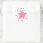 Sie sind der Geburtstag-Star-Persönlichkeitsaufkle Quadratischer Aufkleber (Tasche)