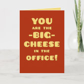 Sie sind der große CHEESE-Happy Boss Day Karte (Vorderseite)