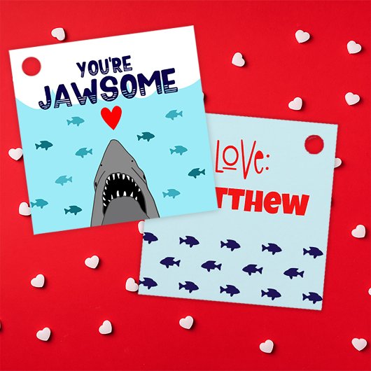 Sie sind der Jawsome Shark Valentine Geschenktag Geschenkanhänger