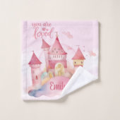Sie sind der Lieblingspalast auf der rosa Cloud Badhandtuch Set (Waschlappen)