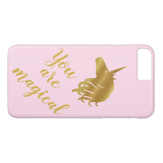 Sie sind der magische Gold & Pink Fall Case-Mate iPhone Hülle (Rückseite (Horizontal))