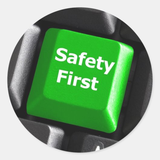 Sie sind der Schlüssel zur Sicherheit Runder Aufkleber (Vorderseite)