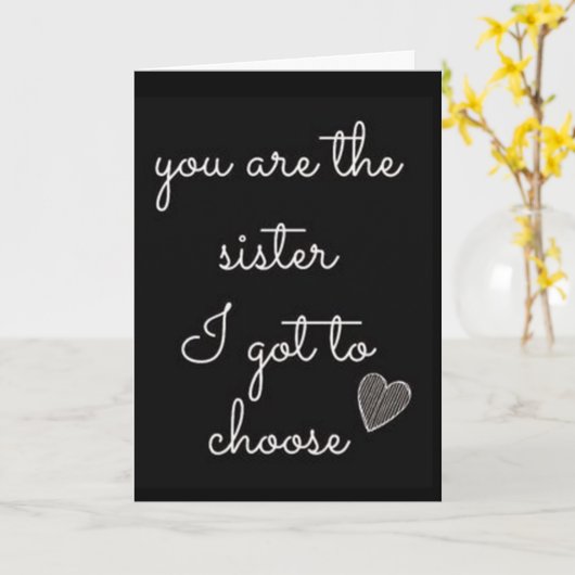 SIE SIND DER "SCHWESTER", DEN ICH GOT HABE KARTE (Gelbe Blume)