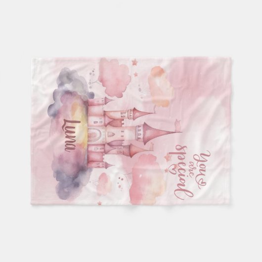 Sie sind der Spezialpalast auf der rosa Cloud Fleecedecke (Vorderseite (Horizontal))