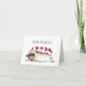 Sie sind der süßeste Mops Dankeschön-Karte Karte (Vorderseite)