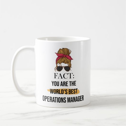 Sie sind der weltbeste Operations Manager Kaffeetasse (Links)