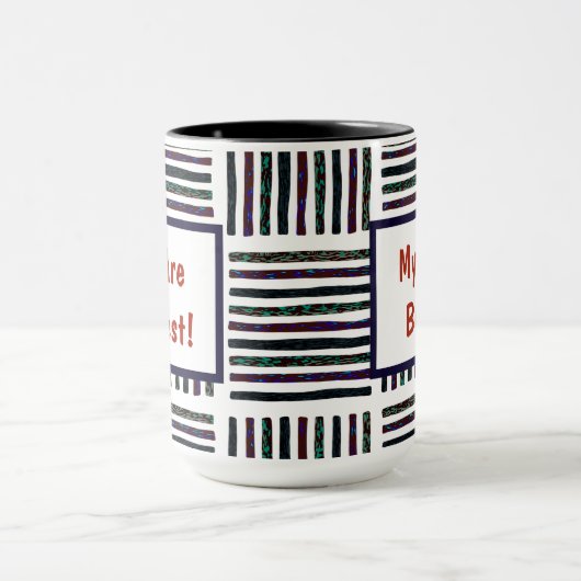 Sie sind die am besten Inspiriert gestreifte Perso Tasse (Zentrum)