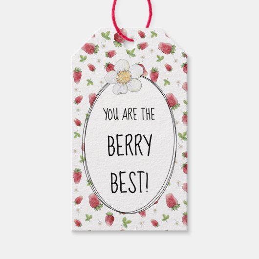 Sie sind die Berry Best Strawberry-Geschenketikett Geschenkanhänger (Vorderseite)