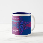 Sie sind die beste w/custom-Text-Tasse Zweifarbige Tasse (VorderseiteRechts)