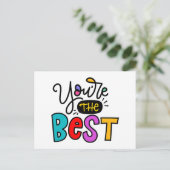 Sie sind die Besten, handschriftlich Postkarte (Stehend Vorderseite)