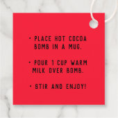 Sie sind die Bombe Hot Cocoa Bomb Valentine Gefall Geschenkanhänger (Rückseite)