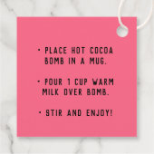 Sie sind die Bombe Hot Cocoa Bomb Valentine Gefall Geschenkanhänger (Rückseite)