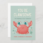 Sie sind die Clawsome Valentine Day Card (Vorne/Hinten)