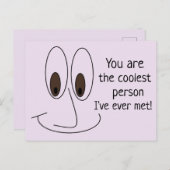Sie sind die coolste Person Fun Quote Postkarte (Vorne/Hinten)