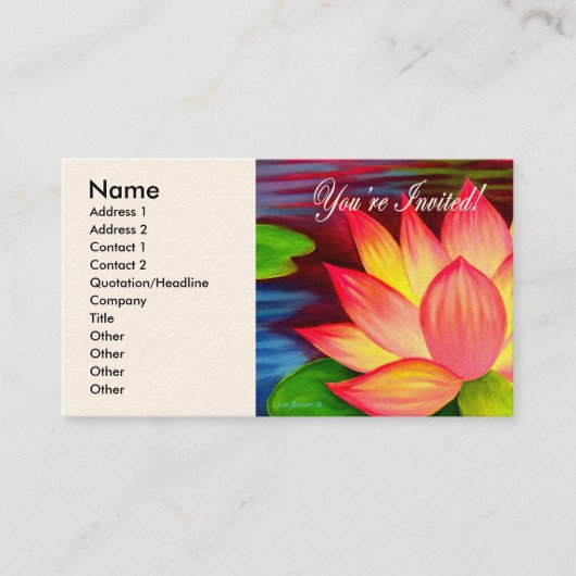 Sie sind die eingeladenen Einladungs-Karten mehr - Visitenkarte (Vorderseite)