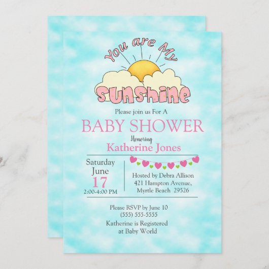 Sie sind die Einladung zu meiner Sonnenschutzcreme (Vorne/Hinten)