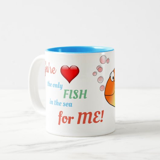 Sie sind die einzige FIsh-TASSE Zweifarbige Tasse (Vorderseite Links)
