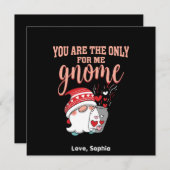 Sie sind die einzigen für mich gnome Valentine Dankeskarte (Vorne/Hinten)