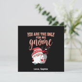 Sie sind die einzigen für mich gnome Valentine Dankeskarte (Stehend Vorderseite)