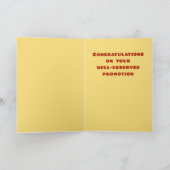 Sie sind die große Werbeaktion von Herzlichen Glüc Karte (Innenseite)