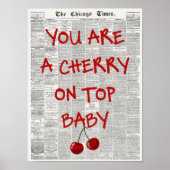 Sie sind die Kirsche auf der Vintagen Liebe der Ze Poster (Vorne)