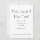 Sie sind die Kochseinladung Einladung (Rückseite)