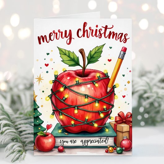 Sie sind die Lehrerin Weihnachtskarte Feiertagskarte