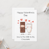 Sie sind die Milch zu meiner Schokolade - Niedlich Karte (Vorderseite/Rückseite Beispiel)