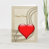 Sie sind die Musik in meinem Herzen Personalize-Ka Dankeskarte (Vorderseite)