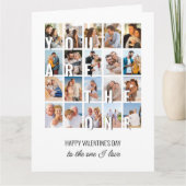 Sie sind die One 20 Foto Collage Valentine Karte (Vorderseite)